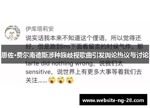 恩佐·费尔南德斯涉种族歧视歌曲引发舆论热议与讨论